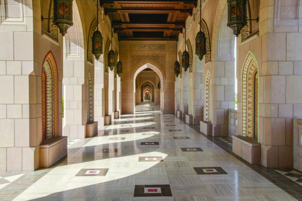 South corridor of the Sultan Qaboos Grand Mosque, Muscat Governorate